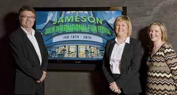 Pearse McCaughey, group creative director Cawley Nea\TBWA , Emma Donnellan, brands director Irish Distillers Pernod Ricard & Joanne O’Hagan, CEO of The Jameson Dublin International Film Festival at the launch of the festival programme Pearse McCaughey, group creative director Cawley Nea\TBWA , Emma Donnellan, brands director Irish Distillers Pernod Ricard & Joanne O’Hagan, CEO of The Jameson Dublin International Film Festival at the launch of the festival programme