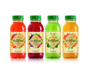 All Vegified varieties contain 30% vegetable and fruit juice, are fortified with vitamins and contain 60 calories or less per 300ml bottle