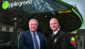 David Watson, national sales manager, Applegreen dealer business with John Eivers, site owner/operator of Applegreen Kilkenny