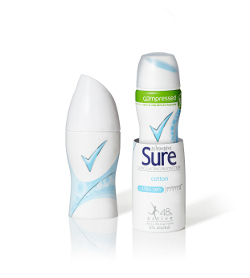The Compressed packaging format has been introduced across the Sure Women, Dove and Vaseline brands