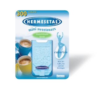 Hermesetas Mini Sweeteners grew sales in the Irish market by 4% when compared to last year
