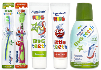 Aquafresh's Kids range offers all round protection for new big teeth, little teeth, gaps and gums 