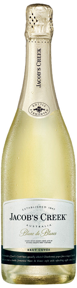 Jacob’s Creek Sparkling Blanc de Blancs is a zesty lemon and citrus flavoured sparkling wine 