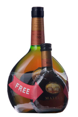 The Mateus Kanga pack&rsquo; gives the consumer an extra quarter bottle free with the standard 75cl size bottle