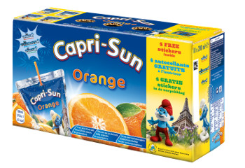  Capri-Sun has themed up with the family movie of the summer Smurfs 2 to offer customers the chance to win prizes