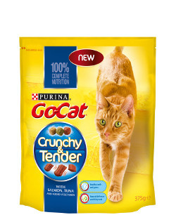 The new packs in the Crunchy and Tender range offer 100% complete nutrition with two different textures for your cat's enjoyment at mealtimes