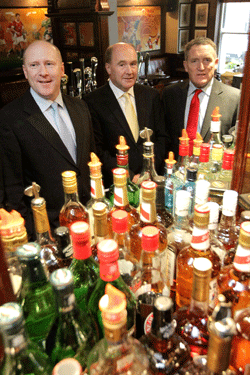 From left: DIGI Secretary Donall O’Keeffe DIGI Chairman Kieran Tobin and the Report’s author Anthony Foley at the launch of the DIGI’s latest report on the contribution of the drinks industry to the economy.