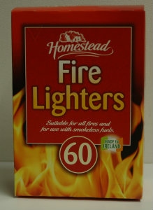 The Homestead range also includes fireligher SKUs in packs of 60 firelighters