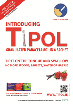 Tipol offers the only paracetamol granules for oral use without water in Ireland