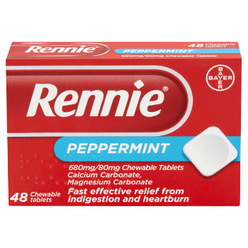 The Rennie range comes in a number of flavours including Peppermint, Spearmint and Orange