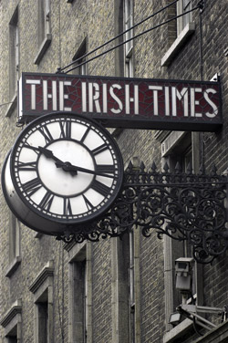 The famous Irish Times clock was recently restored to its owner at the new headquarters on Tara Street
