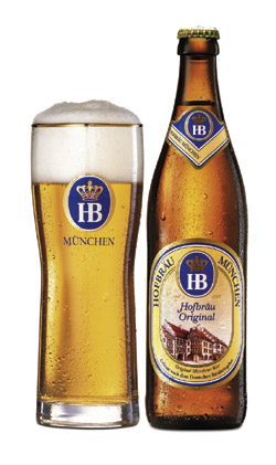Hofbrau Original (5.1% ABV); a Munich style lager beer with a fresh hop aroma, brewed to 5.1% ABV  