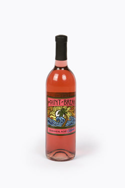 Point-Break Zinfandel Rosé has ripe fruit but enough fresh acidity to make it perfect with or without food
