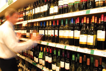 A good wine selection is an important focus of the store