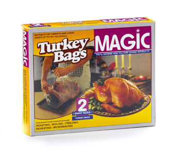 Consumers can use self-basting Magic Turkey Bags to roast meat and poultry, or boil vegetables, ham or gammon 