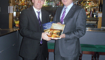 From left: Author James Murphy and LVA Chairman Tom O’Brien who launched two new bar and beverage management books.