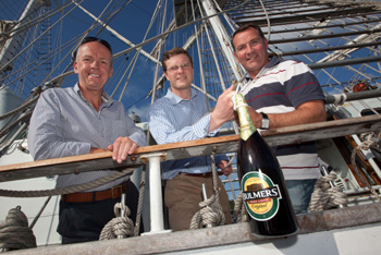 From left: Chairman of the Tall Ships Races 2011 Des Whelan with Marcus Goodwin and Barry Moran of Bulmers announcing Bulmers Original Irish Cider as patron to what will be Ireland's biggest Summer festival next year.