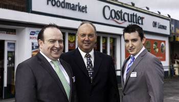 Store manager Jason McSteen, Barry Group area manager Alan Hogan and store supervisor Brendan Delaney
