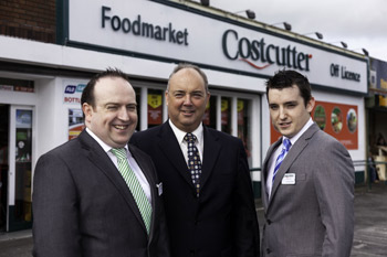 Store manager Jason McSteen, Barry Group area manager Alan Hogan and store supervisor Brendan Delaney