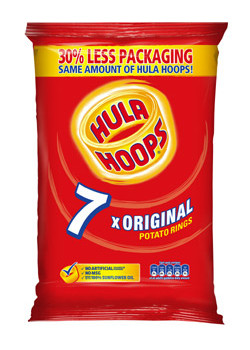 There is 30% less packaging in its seven pack range
