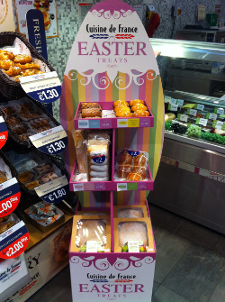 The Cuisine de France Easter Treats secondary display unit will help drive incremental sales