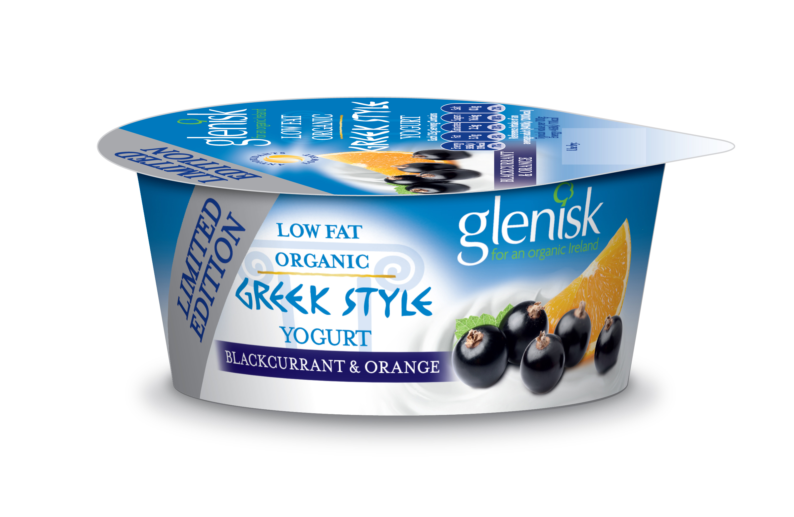 Glenisk has introduced two new Low Fat Greek Style Yogurt flavours to its range of organic yogurts; Raspberry & Lemon Curd and Orange & Blackcurrant