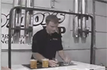 While a four-nozzle Bottoms Up Draft Beer Dispenser has filled 56 pints in one minute with more than one person, the world record is currently 44 pints in one minute via one person.