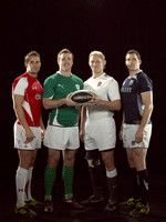 At the announcement that Guinness is to become the Official Beer Partner of the RBS Six Nations are Guinness Rugby ambassadors (from left): Wale's Lee Byrne, Ireland's Tommy Bowe, England's Lewis Moody and Scotland's Sean Lamont.