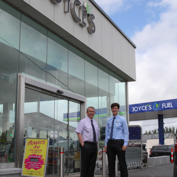 Pat Joyce, managing director, Joyce's Supermarkets with his son Patrick Joyce, manager of the Joyce's Supermarket group's flagship store in Headford