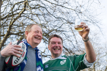 The Irish Spirits Association and Scotch Whisky Association annual meeting takes place today. Campbell Evans, Director of International Affairs at the Scotch Whisky Association and Peter Morehead, Director of Production at Irish Distillers/Chairman of the Irish Spirits Association were photographed ahead of the Irish/Scottish Six Nations Rugby Match yesterday.