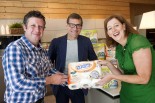 Brian Clinton (country sales manager Nicky Paper Towels), Nick Munier (restaurateur) and Sinead Moran (senior liaison nurse manager) get some kitchen spills mopped up, as Nicky Paper Towels partnered up with The Jack and Jill Children’s Charity