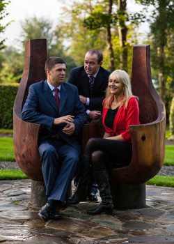 Niall Quinn, MBE, ADM Londis plc CEO Stephen O'Riordan and MC Miriam O'Callaghan at the Londis National Retailer Conference 2012