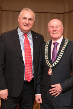 NFRN president Peter Steemers with last year's president Joe Sweeney