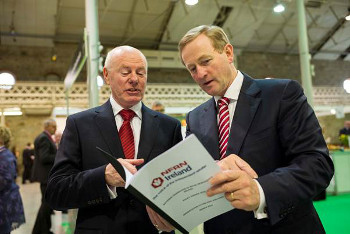 NFRN Ireland president Joe Sweeney with Taoiseach Enda Kenny