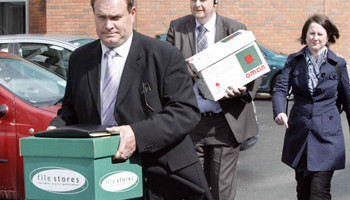 Computers, mobile phones and several boxes of files were seized during the Competition Authority's raid on the IFA's Dublin HQ