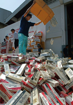 Almost 25% of the Irish cigarette market is sourced from the black market
