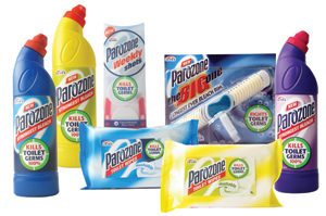 Jeyes Disinfectant’s share of the toilet cleaning market is up 4% year on year with star performer Parazone Strongest Bleach achieving sales up 7% year on year