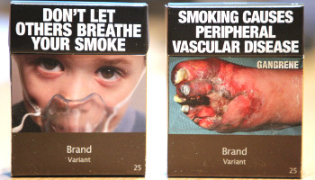 Examples of 'plain packaging' used in Australia