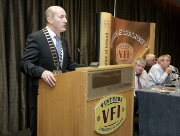 “The evidence clearly shows that publicans are struggling and the regulatory environment is not conducive to encouraging small- and medium-sized enterprises to flourish" - New VFI President Gerry Rafter addressing the Conference.
