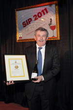 Findlater's Philip Robinson collects the award for Wine of the Year.
