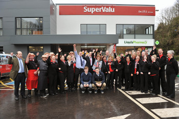 The team at Smith's SuperValu in Kinsale celebrate the opening of their new store