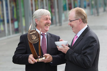 Donal Horgan, managing director of SuperValu and John Flahavan chairman of Flahavans pictured at the Supervalu Irish Food Producers Awards