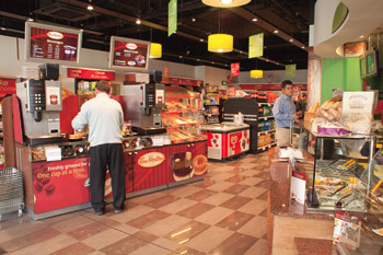 As getting the new store’s coffee offering right was essential, owner Sean Hoban decided to go with the increasingly popular Tim Hortons, and installed two machines to cut down queuing time