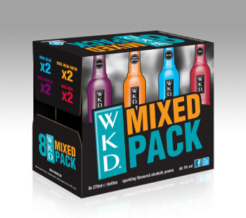 A new WKD eight pack featuring all four WKD variants is now available