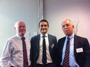 Joe Sweeney, president of NFRN Ireland; Francesco Calderoni, who compiled the report; and Professor Ernesto U. Savona from Universita Cattolica del Sacro Cuore di Milano, Italy, director and editor of the report.