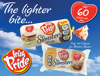 Irish Pride Slimsters deliver strong flavour and texture, at only 100 calories per square