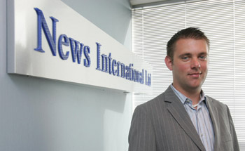 Karl Kavanagh, new agency account manager, Irish News of the World
