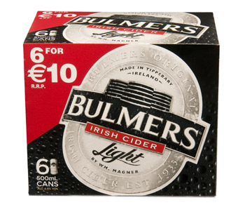 Bulmers is delivering value for consumers with six cans of Bulmers Original, Light, Pear or Berry, available for just E10