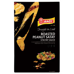 The Stir Fry Sensations range from Amoy offers an extensive selection of varieties including Roasted Peanut Satay