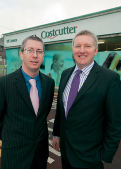 The Barry Group’s Damien Johnston pictured beside store manager Brendan Granahan